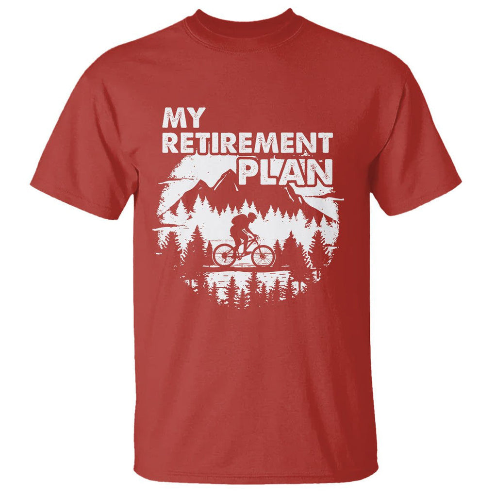 Retirement Plan T Shirt Funny Retired Rider Riding Bicycle TS09 Red Printyourwear