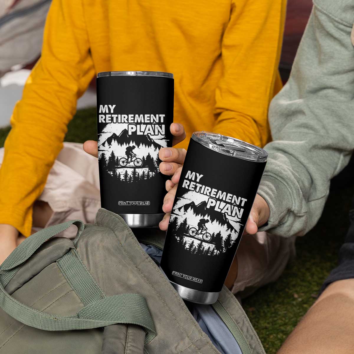 Retirement Plan Funny Retired Rider Riding Bicycle Tumbler Cup TS09 Print Your Wear
