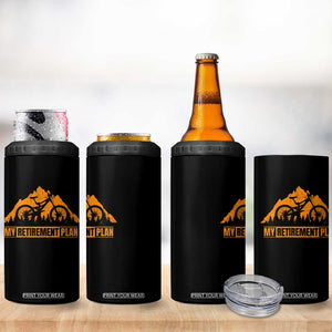 Funny Retirement Plan 4 in 1 Can Cooler Tumbler Retired Rider Riding Bicycle TS09 Print Your Wear