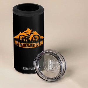 Funny Retirement Plan 4 in 1 Can Cooler Tumbler Retired Rider Riding Bicycle TS09 Print Your Wear