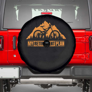 Funny Retirement Plan Spare Tire Cover Retired Rider Riding Bicycle TS09 Black Print Your Wear