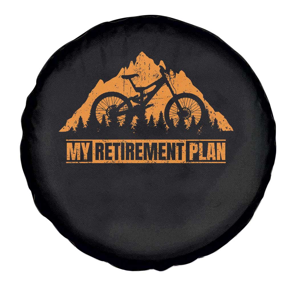 Funny Retirement Plan Spare Tire Cover Retired Rider Riding Bicycle TS09 Print Your Wear