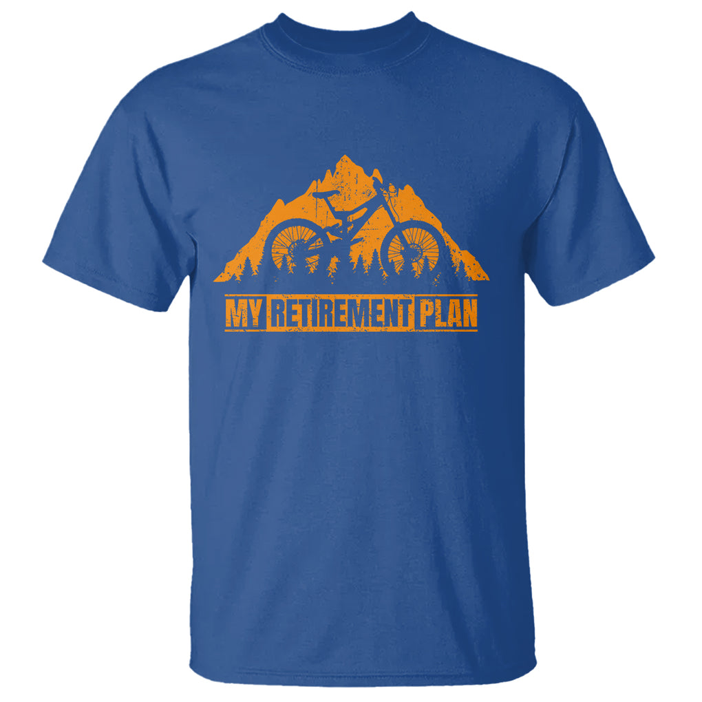 Retirement Plan T Shirt Funny Retired Rider Riding Bicycle TS09 Royal Blue Printyourwear