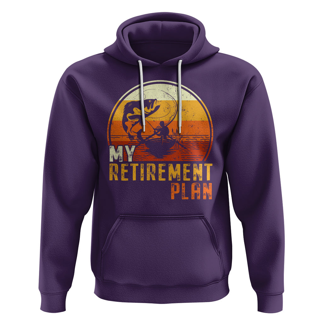 Retirement Plan Hoodie Funny Retired Fisherman Fishing TS09 Purple Printyourwear