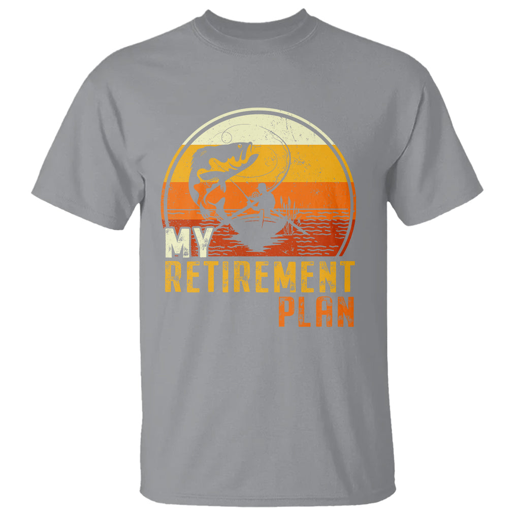 Retirement Plan T Shirt Funny Retired Fisherman Fishing TS09 Sport Gray Printyourwear