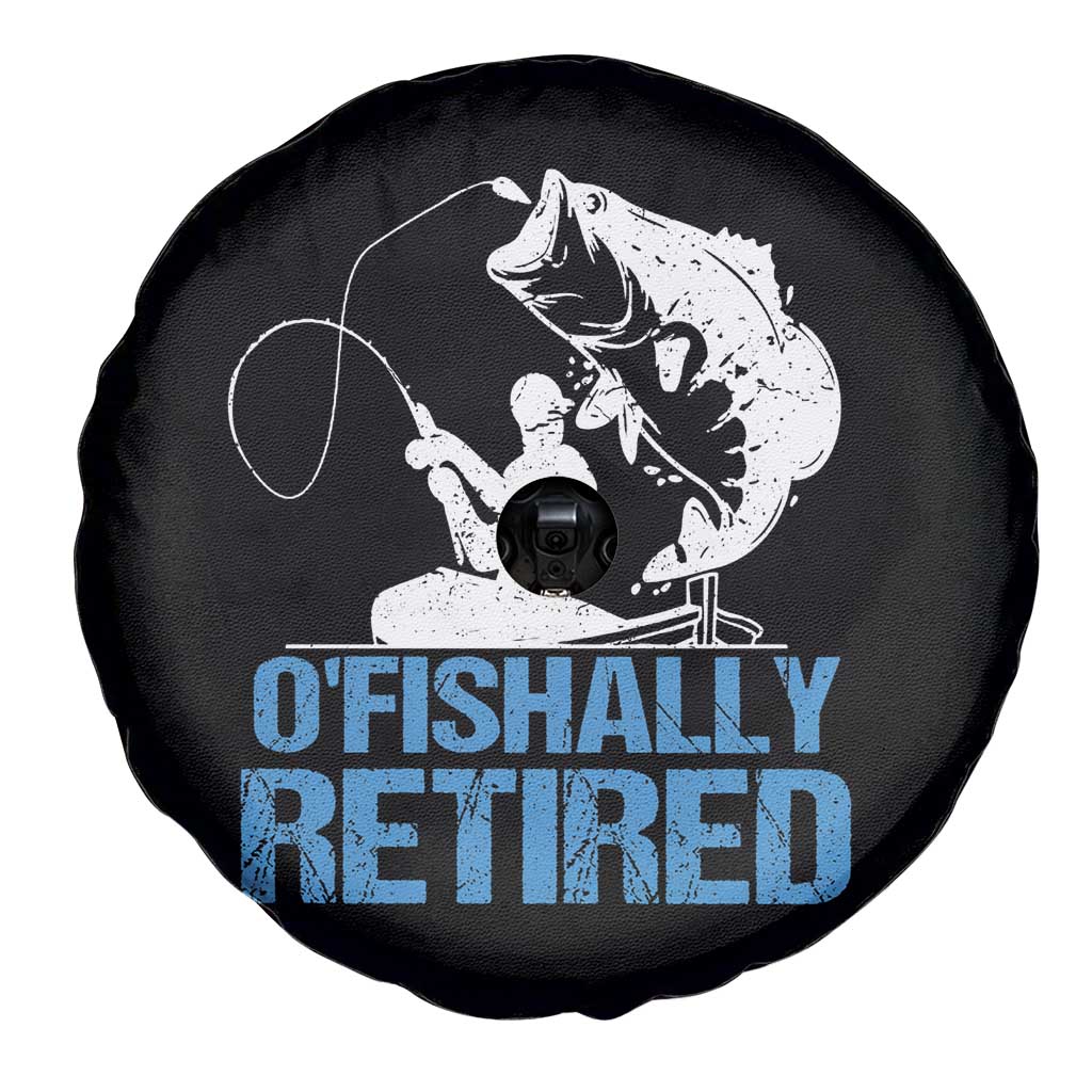 Retirement Fishing Spare Tire Cover O'fishally Retired Fisherman TS09 Print Your Wear