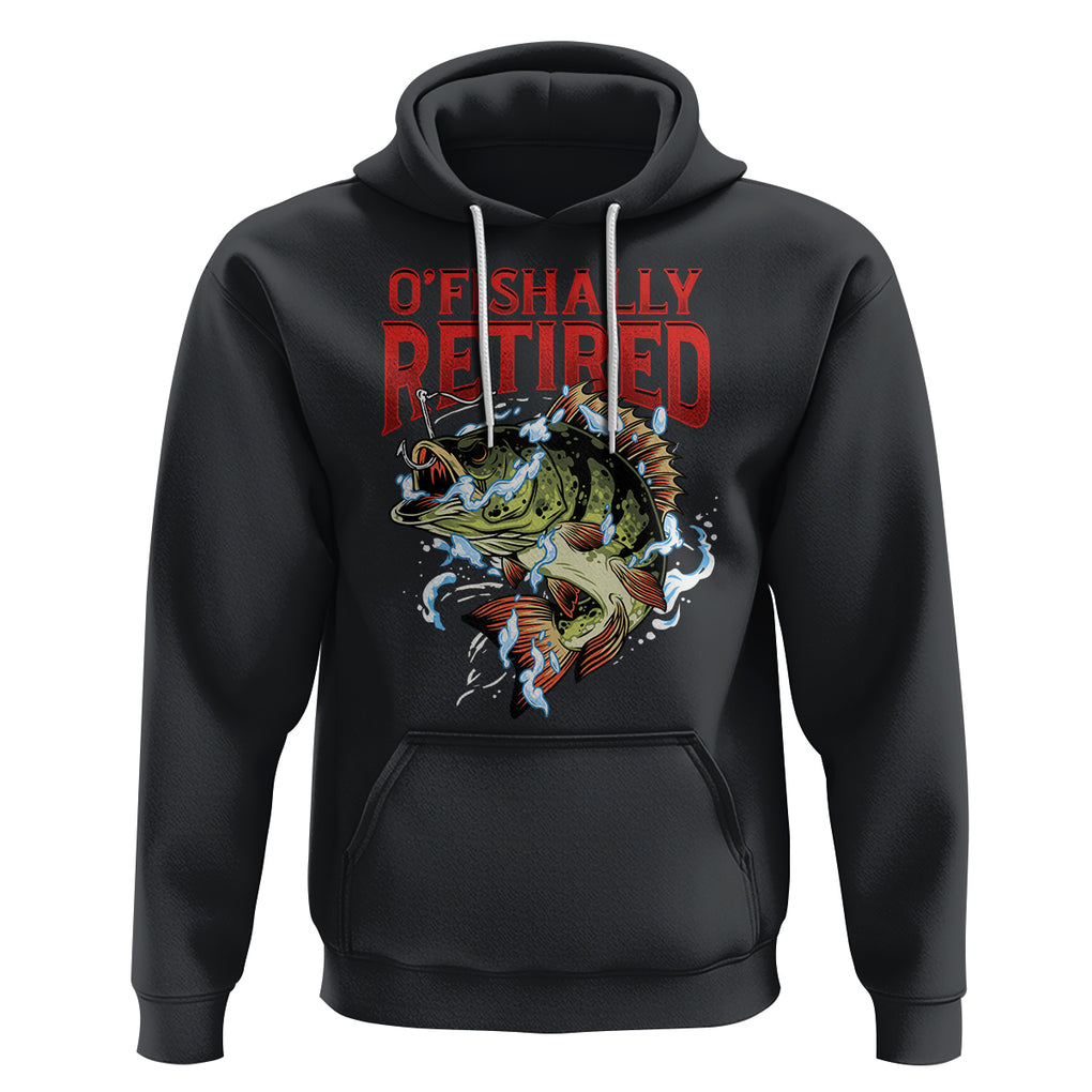 Retirement Hoodie O'fishally Retired Fishing Men TS09 Black Printyourwear