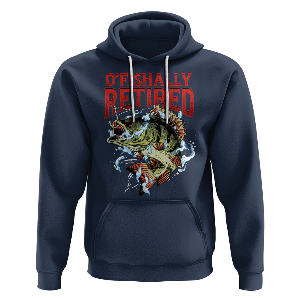Retirement Hoodie O'fishally Retired Fishing Men TS09 Navy Printyourwear