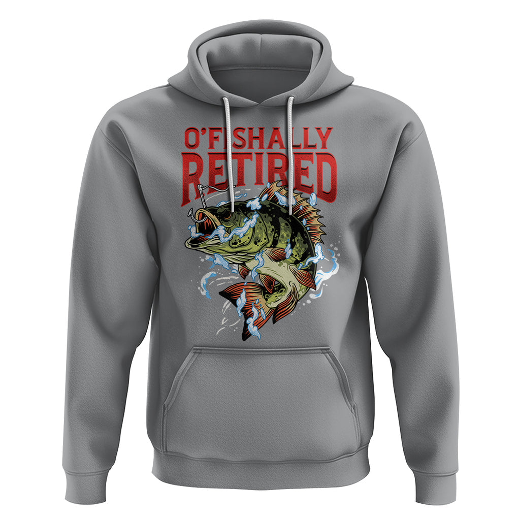 Retirement Hoodie O'fishally Retired Fishing Men TS09 Sport Gray Printyourwear