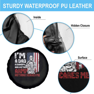 Funny Retirement Spare Tire Cover I'm A Dad A Grandpa And A Retired Army Nothing Scares Me TS09 Print Your Wear