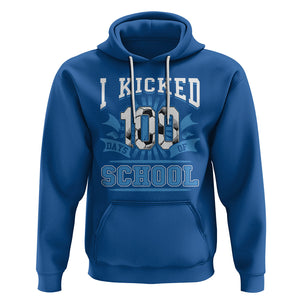 I Kicked 100 Days Of School Soccer Player Hoodie TS09 Royal Blue Printyourwear