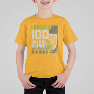 I Kicked 100 Days Of School Soccer Player T Shirt For Kid TS09 Gold Printyourwear