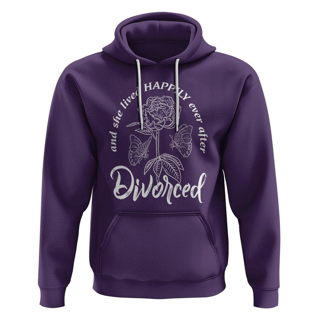 She Lived Happy Ever After Divorce Hoodie TS09 Purple Printyourwear