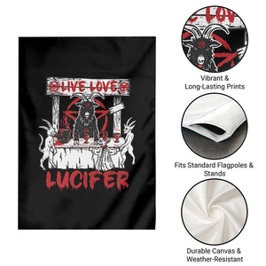 Halloween Satan Garden Flag Live Love Lucifer Demon TS09 Print Your Wear