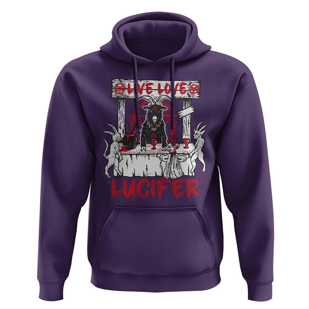 Halloween Satan Hoodie Live Love Lucifer Demon TS09 Purple Print Your Wear