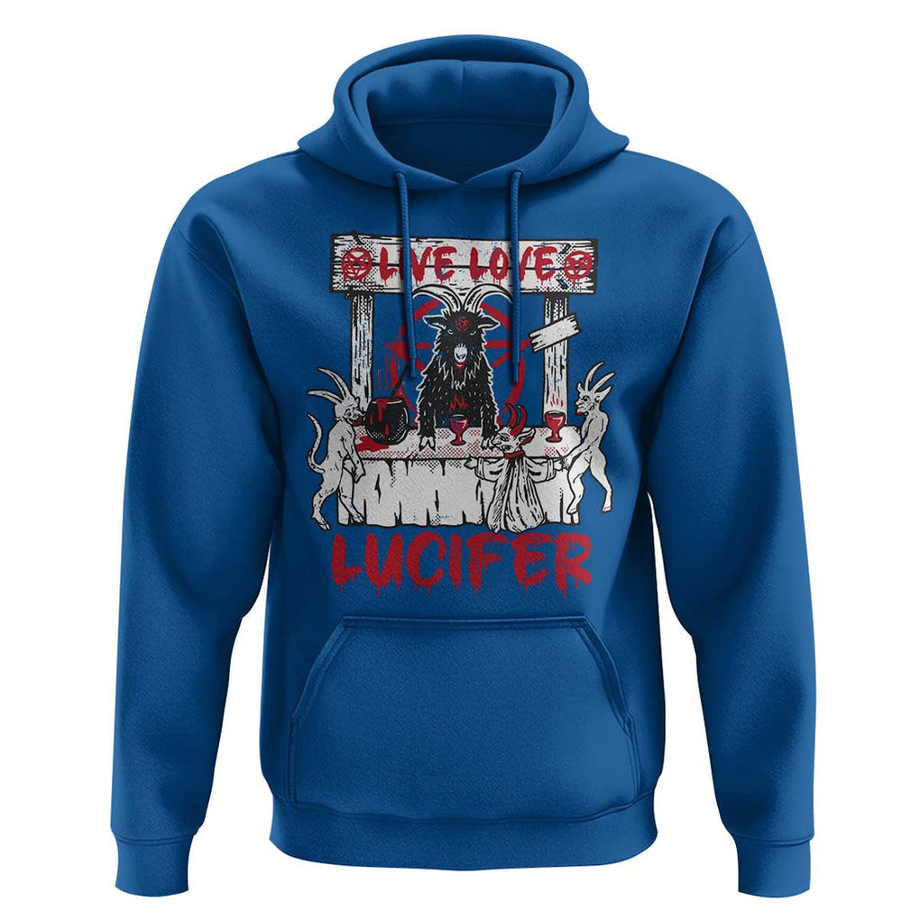 Halloween Satan Hoodie Live Love Lucifer Demon TS09 Royal Blue Print Your Wear