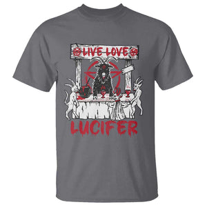 Halloween Satan T Shirt Live Love Lucifer Demon TS09 Charcoal Print Your Wear