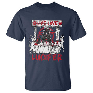 Halloween Satan T Shirt Live Love Lucifer Demon TS09 Navy Print Your Wear