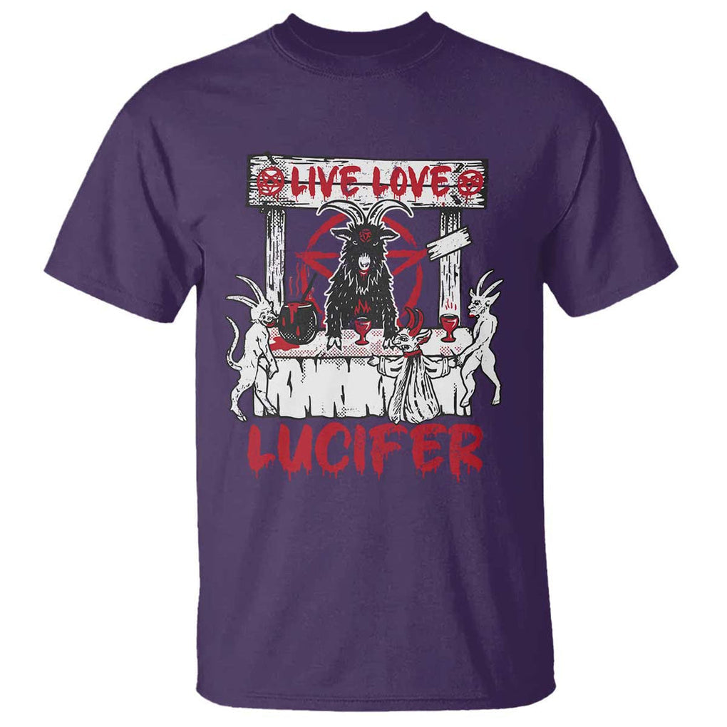 Halloween Satan T Shirt Live Love Lucifer Demon TS09 Purple Print Your Wear