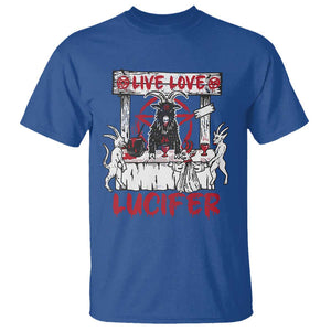 Halloween Satan T Shirt Live Love Lucifer Demon TS09 Royal Blue Print Your Wear