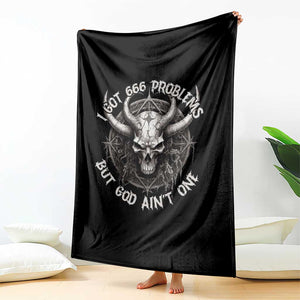 Halloween Satan Throw Blanket I Got 666 Problems Pentagram TS09 Print Your Wear