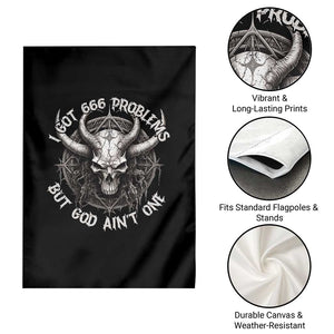 Halloween Satan Garden Flag I Got 666 Problems Pentagram TS09 Print Your Wear