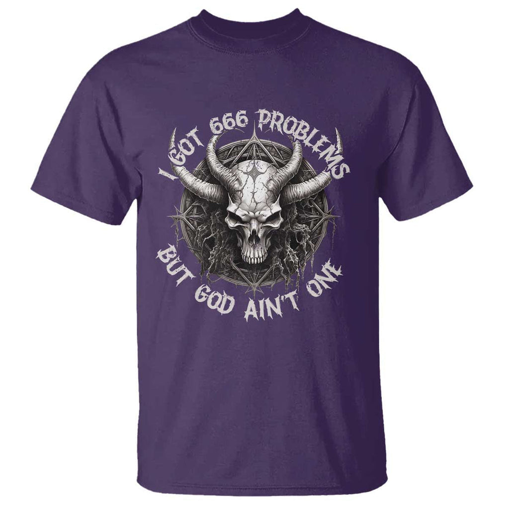Halloween Satan T Shirt I Got 666 Problems Pentagram TS09 Purple Print Your Wear