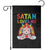 Funny Halloween Garden Flag Satan Loves Me Rainbow Goat TS09 Black Print Your Wear