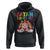 Funny Halloween Hoodie Satan Loves Me Rainbow Goat TS09 Black Print Your Wear