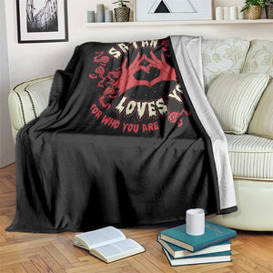 Funny Halloween Throw Blanket Satan Loves You For Who You Are TS09 Print Your Wear