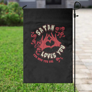 Funny Halloween Garden Flag Satan Loves You For Who You Are TS09 Print Your Wear