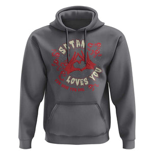 Funny Halloween Hoodie Satan Loves You For Who You Are TS09 Charcoal Print Your Wear