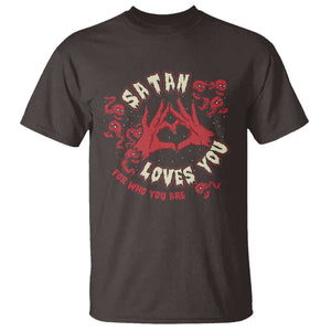 Funny Halloween T Shirt Satan Loves You For Who You Are TS09 Dark Chocolate Print Your Wear