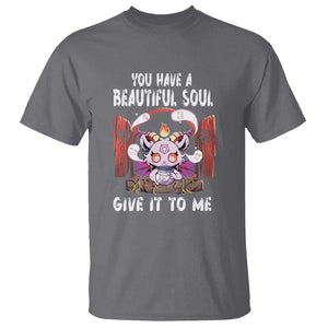 Kawaii Satan Halloween T Shirt You Have a Beautiful Soul TS09 Charcoal Print Your Wear