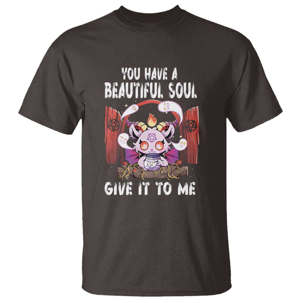 Kawaii Satan Halloween T Shirt You Have a Beautiful Soul TS09 Dark Chocolate Print Your Wear