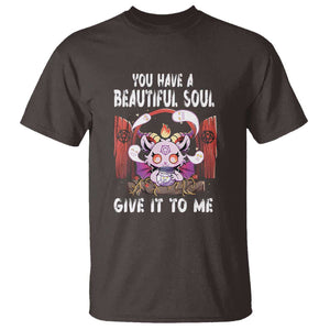Kawaii Satan Halloween T Shirt You Have a Beautiful Soul TS09 Dark Chocolate Print Your Wear