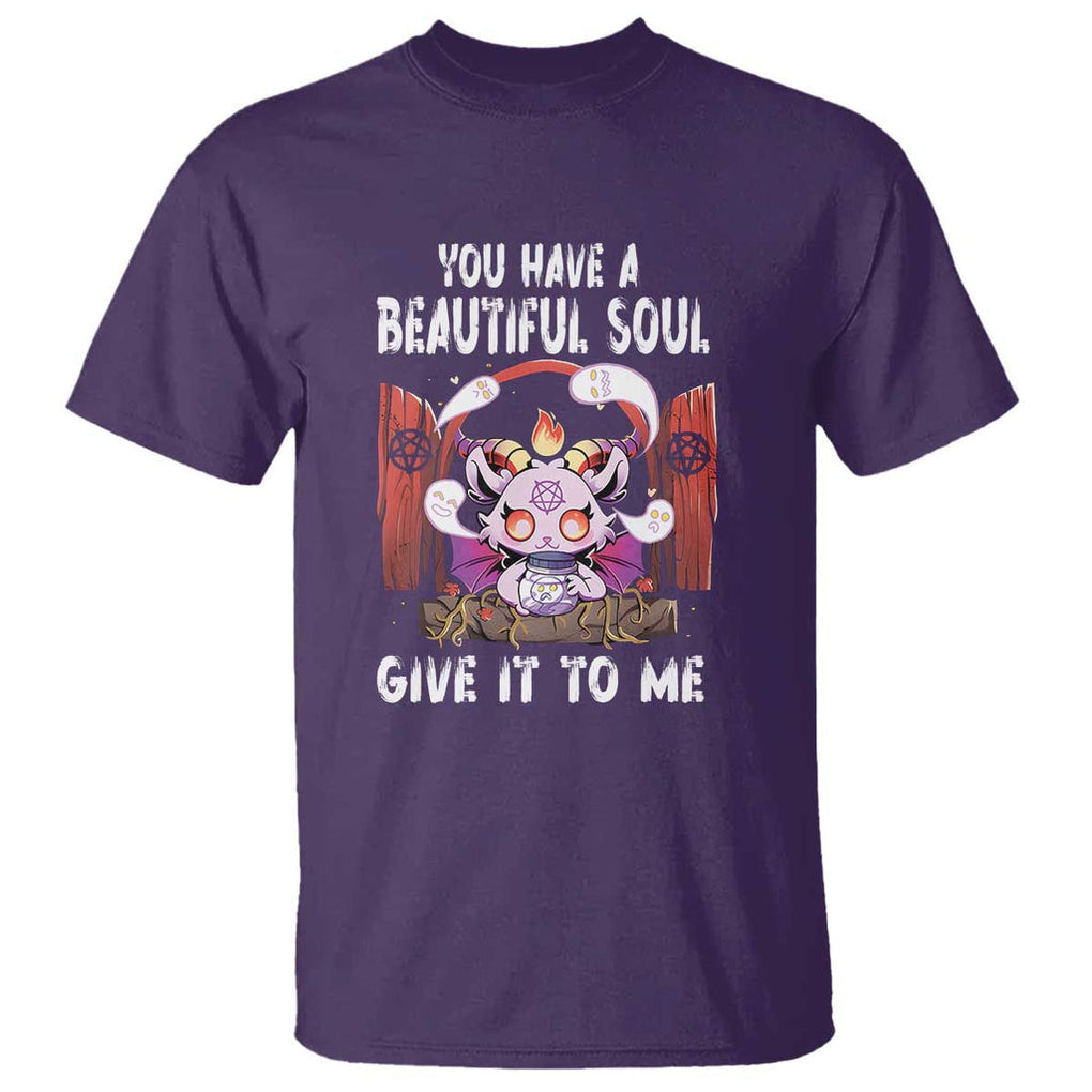 Kawaii Satan Halloween T Shirt You Have a Beautiful Soul TS09 Purple Print Your Wear