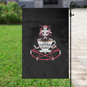 Funny Halloween Coffee Lover Garden Flag Satan I Like My Coffee TS09 Print Your Wear