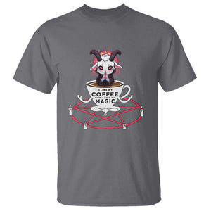 Funny Halloween Coffee Lover T Shirt Satan I Like My Coffee TS09 Charcoal Print Your Wear