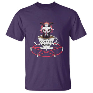 Funny Halloween Coffee Lover T Shirt Satan I Like My Coffee TS09 Purple Print Your Wear