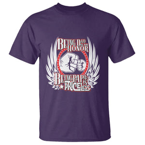 Father's Day T Shirt Being Dad Is An Honor Being Papa Is Priceless TS09 Purple Print Your Wear