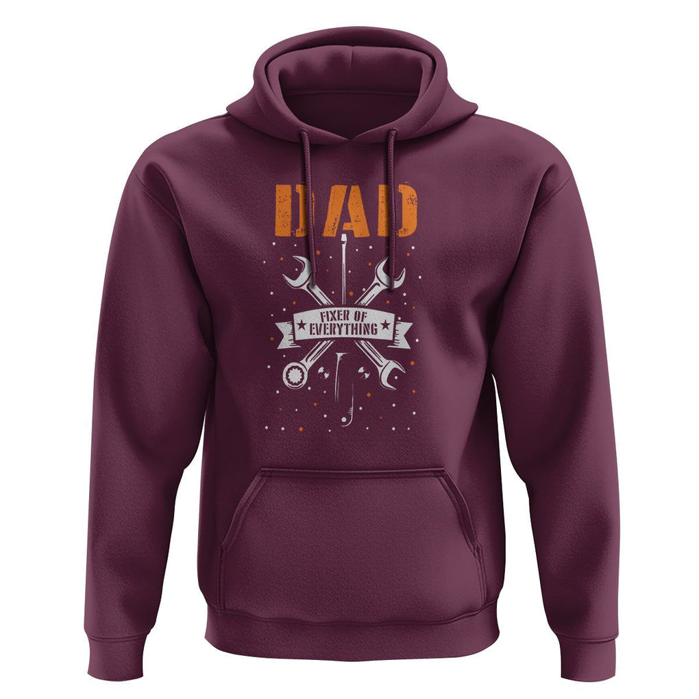 Father's Day Hoodie Dad Fixer Of Everything TS09 Maroon Print Your Wear