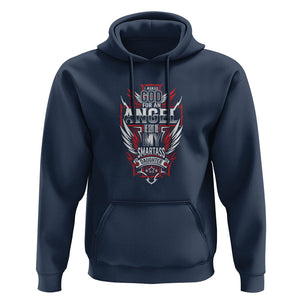 Father's Day Hoodie I Asked For An Angel God Sent Me A Smartass Daughter TS09 Navy Print Your Wear
