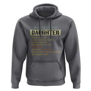 Girl Dad Hoodie Funny Rules For Dating My Daughter TS09 Charcoal Print Your Wear