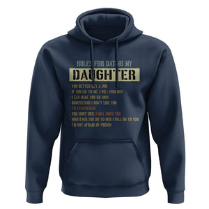 Girl Dad Hoodie Funny Rules For Dating My Daughter TS09 Navy Print Your Wear