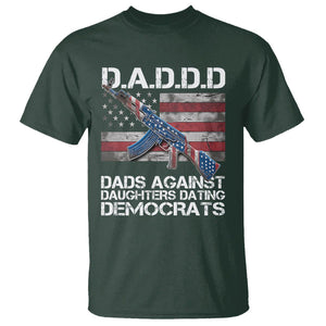 Girl Dad T Shirt DADDD Dads Against Daughters Dating Democrats TS09 Dark Forest Green Print Your Wear