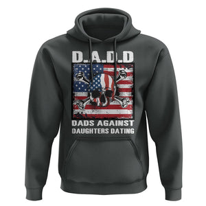 Girl Dad Hoodie DADD Dads Against Daughters Dating Skull America Flag TS09 Dark Heather Print Your Wear