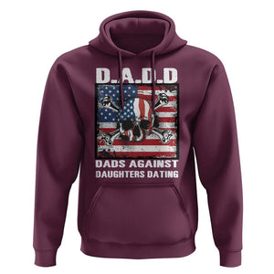 Girl Dad Hoodie DADD Dads Against Daughters Dating Skull America Flag TS09 Maroon Print Your Wear