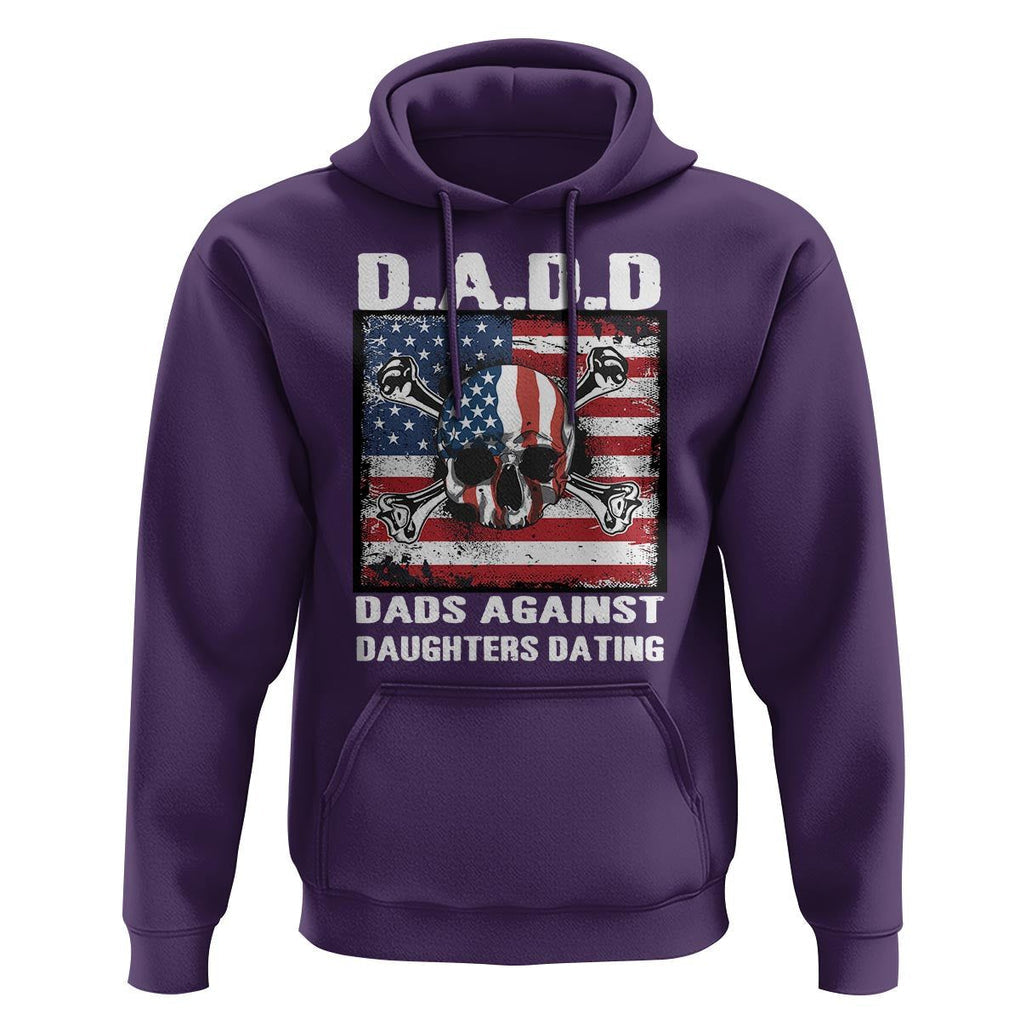 Girl Dad Hoodie DADD Dads Against Daughters Dating Skull America Flag TS09 Purple Print Your Wear