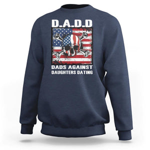Girl Dad Sweatshirt DADD Dads Against Daughters Dating Skull America Flag TS09 Navy Print Your Wear